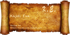 Kajdi Éva névjegykártya