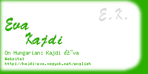 eva kajdi business card